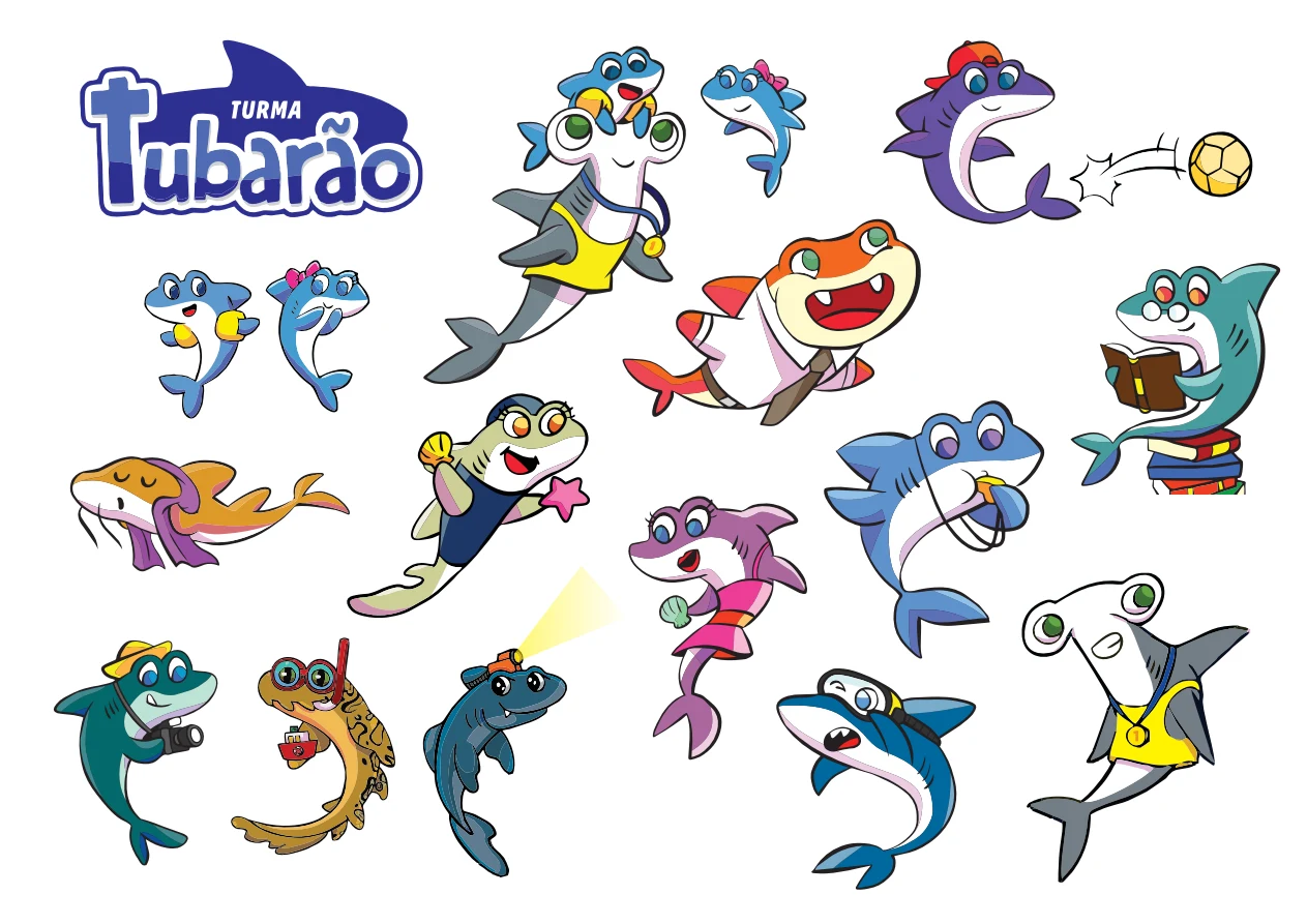 Turma Tubarão · comunicação visual